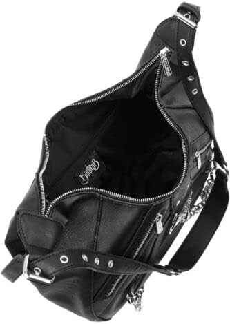 Killstar Misfit Handbag Faux Leather Gothic Pentagram Chain Zipper