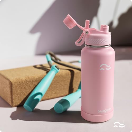 Image of Swigina Insulated Water Bottle with Boot (Keep 36 hrs Cold) BPA Free, 32 oz