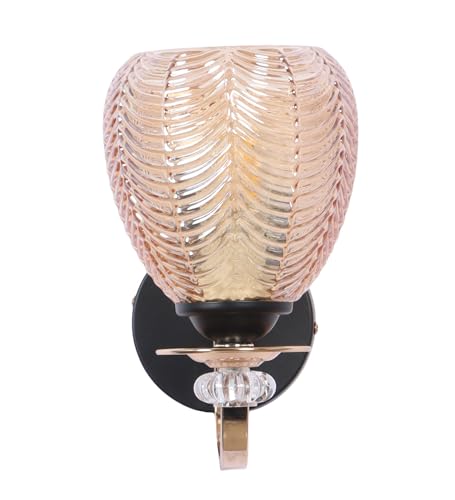 Image of ELAINTE Premium Wall Light | | Elegant Glass Wall Lamp for Living Room & Hallway | 3 Years Warranty | Free Bulb (Twin-Single)