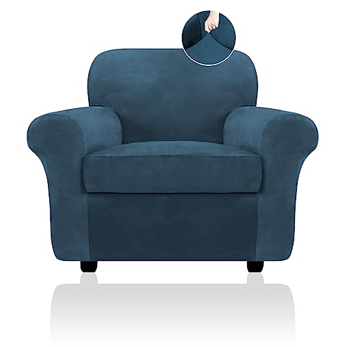 FestiCorp Sofa Cover, Velvet Couch Covers for Dogs, Stretch Sofa Slipcovers, Thick Furniture Covers for Pets, Washable Chair Cover, Armchair, Deep Teal