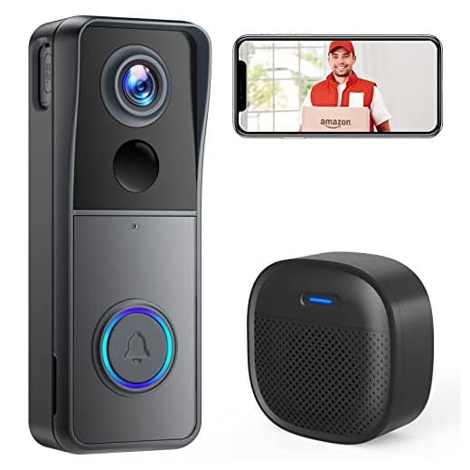 XTU Timbre Inalámbrico con Cámara, 1080P HD WiFi Timbre Videoportero Exterior Impermeable, Detección de Movimiento PIR, Visión Nocturna, Audio Bidireccional, Resistente al Agua IP66