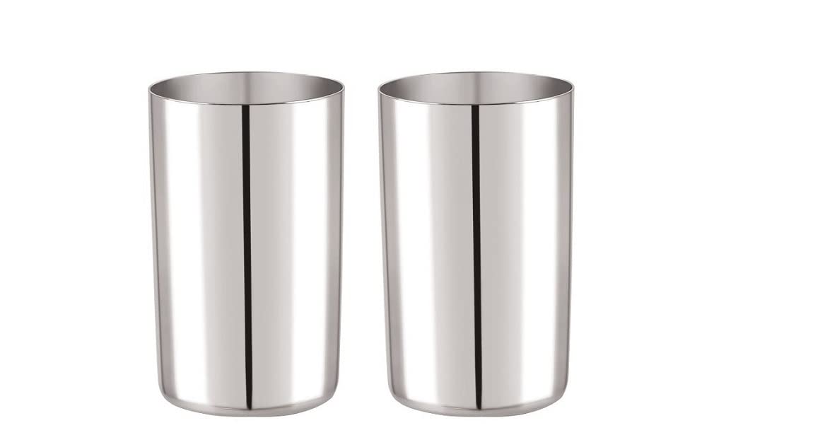 Neelam Stainless Steel 7 18G PRM Amrapali Glass Long, 500 ml, Silver, 2