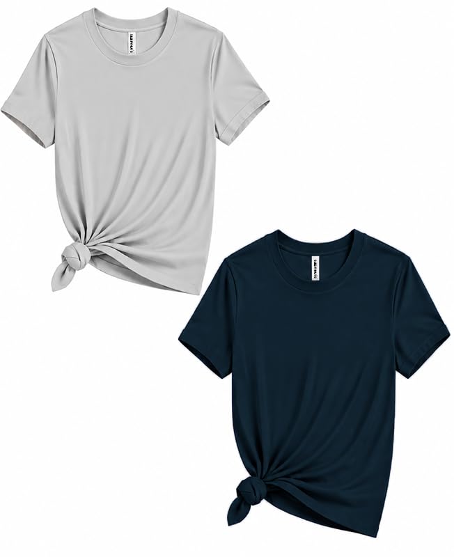 Image of Sleepynuts Women's Plain Round Neck Regular Fit Half Sleeve Cotton T Shirt
