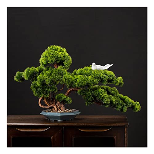 zxb-shop ARBO Artificial 26 Pulgadas Gran Pino bonsáis Artificial, Plantas Falsas Árbol en Maceta de cerámica Decoración de Plantas Artificiales for la Sala de Estar en el hogar Planta Artificial Cover
