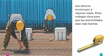 Library Binding Los Obreros de la Construcción [Spanish] Book