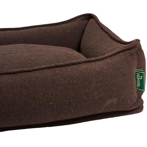 HUNTER Hundesofa Belluno, Farbe: Creme, mit robustem Strukturstoff, vorwiegend recycelte Materialien, nachhaltig, rutschhemmend, stilvoll und modern, Größe: M