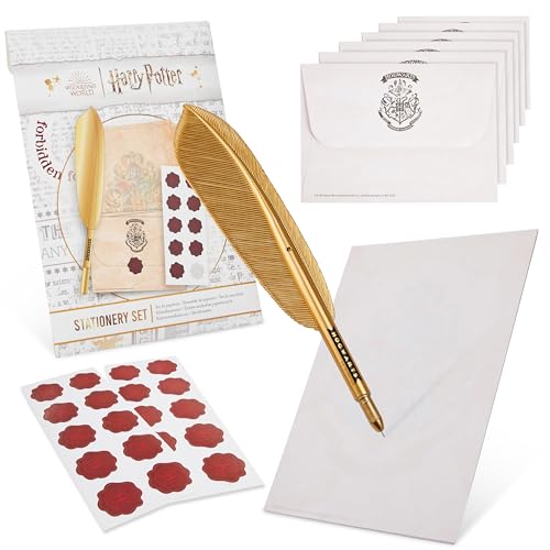 Harry Potter Briefpapier Set mit Umschlägen und Federkiel - Geschenke für Fans