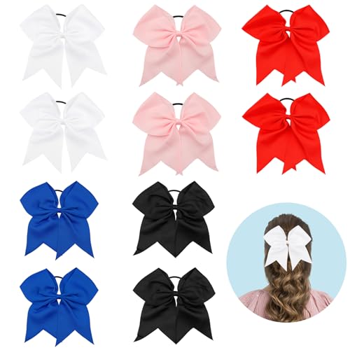 Grand nœud pom-pom girl rose blanc rouge noir bleu de 20cm pour filles
