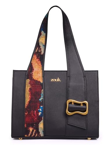 Image of ZOUK Kalki Office Bag for Women |Vegan Leather | Twin Gadget Compartments | Fits 13-Inch Laptop + iPad | Concealed Zipper Pocket