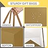 LVNRIDS 10 Pièces Sacs Cadeaux, 20 x 20 x 20 cm Pochettes Cadeaux Carrés avec Poignées, 7.9 inch Sac Cadeau de Faveur pour Fête de Mariage Noël Anniversaire Or #3