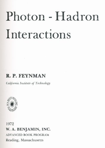 Photon-hadron Interactions 0805325107 Book Cover