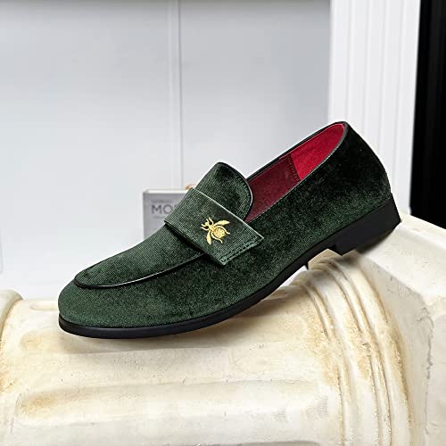 Image of FLQL Men's Luxury Penny Loafer Slip-On Velvet Shoes Party Dancing Shoes Suede Wedding Shoes Plus Size 7-13