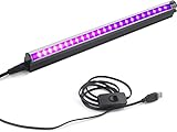 ブラックライト 24LED 紫外線ライト 385-405NM 10W USB給電式 超薄型 UVライト レジン用硬化ライト 雰囲気の飾り ペットのオシッコ汚れ対策に 目には見えない汚れに対策に 蛍光メイク バーライト パーティー カラオケ 舞台 ステージ照明