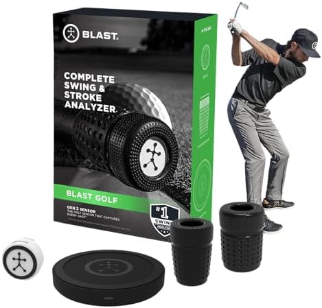 Blast Motion Golf Swing Analyzer - sensor clip on grip