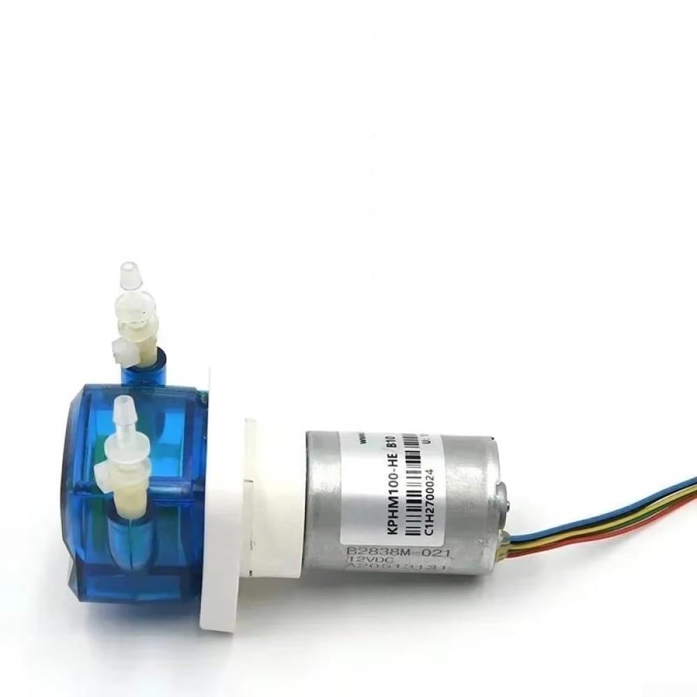 Schlauchpumpe, 12 V Gleichstrom, für Mini-Dosiergerät, geräuscharm, 100 ml/min Durchflussmenge, für Labor-Aquarium, Flüssigkeitstransfer, Blau (HEB10-12V)