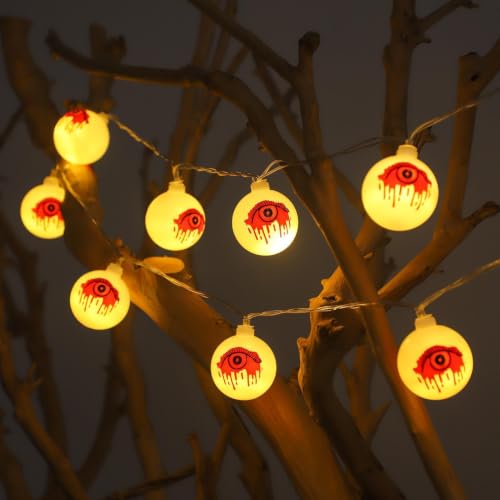 Guirnalda de luces de horror para decoración temible de ventanas y salones 7