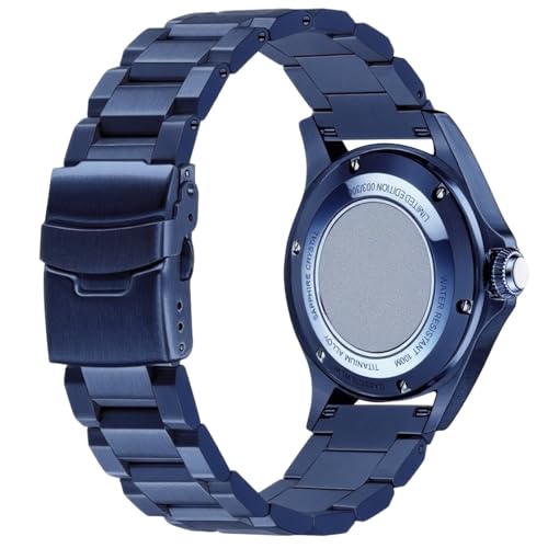 Image of Juntan 18mm 20mm 21mm 22mm 24mm 26mm Classic Stainless Steel Watch Band Silver Black Grey Blue Gold Brushed Metal Watch Strap for Women Men Watch Replacement Band Double Buckle