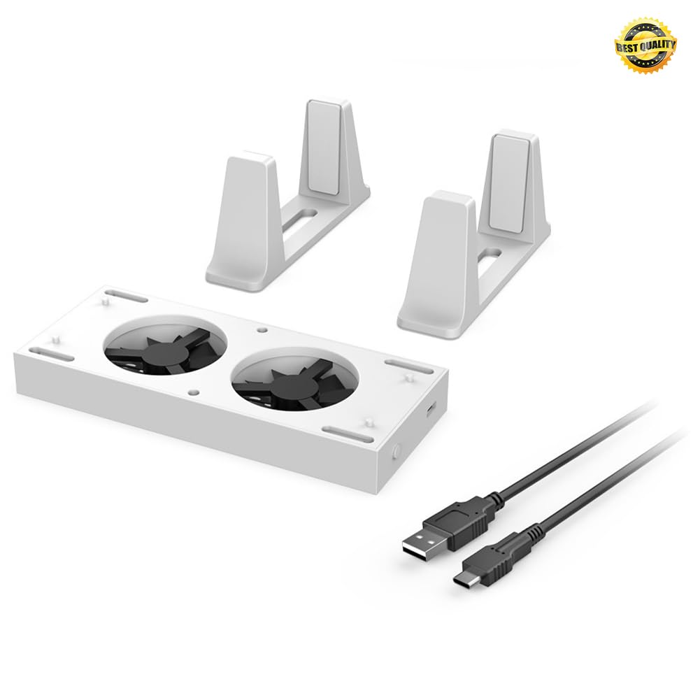 Soporte vertical con ventilador de refrigeración y puertos USB, sistema de refrigeración extraíble para consola serie S, diseño que ahorra espacio para un mejor rendimiento de juego