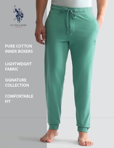 Image of U.S. Polo ASSN. Mens. OJ007 Solid Cotton Lounge Joggers