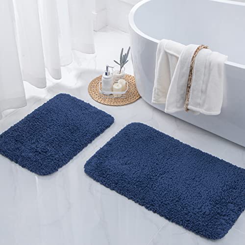 Ashler Runners - Juego de 2 alfombras de baño antideslizantes largas y absorbentes de agua, alfombras de ducha ultrasuaves, lavables a máquina, 17 x 24 y 20 x 32 pulgadas