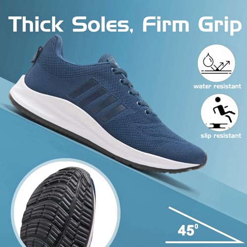 Image of Men's Sports Shoes with Memory Foam Cushioned Insole|Running Walking Gym Training Jogging Athletics|Comfortable & Stylish|Casual & Lightweight|Slipon Sneaker