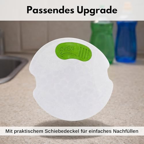 Ulroad Tapa de recarga adecuada para Miele PowerDisk – Tapa de recarga para rellenar – hace que la unidad AutoDos sea rellenable, rellenable, detergente para lavavajillas, lavavajillas, accesorios
