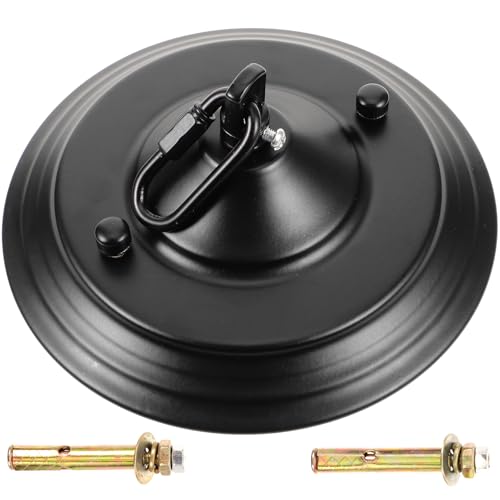 DOITOOL Placa De Montaje Para Lámpara Colgante Redonda Negra, Dosel Para Luz De Techo, Soporte Resistente Para Araña, Kit De Instalación Para Iluminación Colgante, Uso Doméstico y Decoración Interior