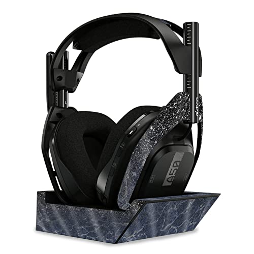 Image of MightySkins Glossy Glitter Skin Compatible with Astro A50 Wireless Headphones + Base Station (Gen 4) - Dark Shimmer Marble | Protective, Durable High-Gloss Glitter Finish | Easy to Apply