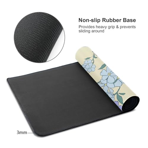 Tapis de souris extra large orchidées pour grand bureau informatique