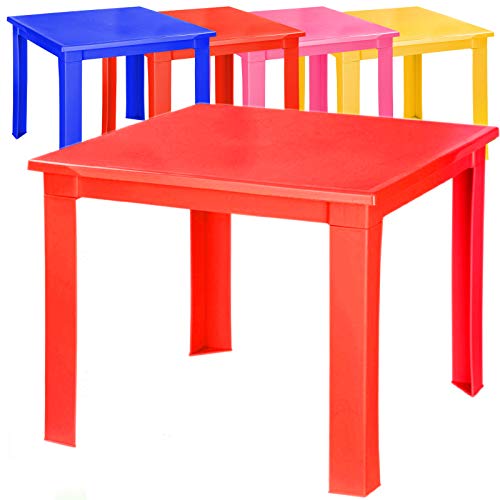 Kids Plastic Folding Table - Red