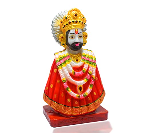 Khatu Shyam figurine marbre multicolore de 10cm pour temple puja - 6