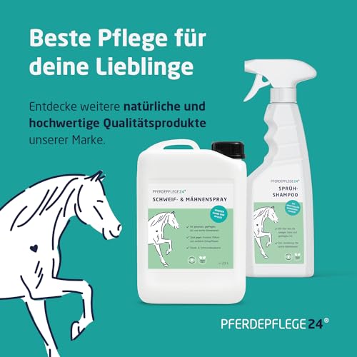 PFERDEPFLEGE24 Insektenspray Pferd DEET - Sofortiger Schutz & Langanhaltende Wirkung - 5 Größen - Fliegenspray stark Hochkonzentriert & Wirksam gegen Mücken, Fliegen, Bremsen & Zecken 1000ml