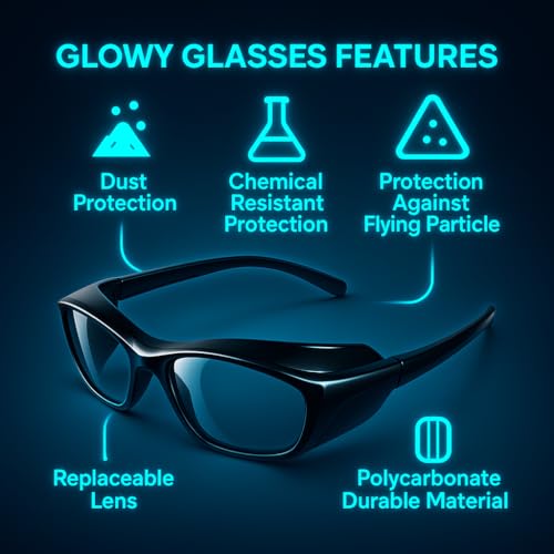Image of FAMOUS Prescription safety eyeglass frames for men and women polycarbonate material replaceable lens