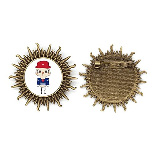 Broche drapeau de l'île de Cuba insigne métal soleil UU pin's de revers à crochet