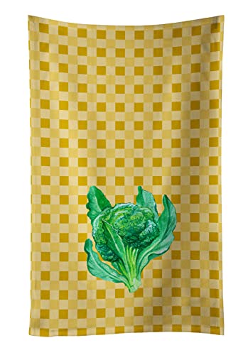 Caroline's Treasures BB7186KTWL Broccoli on Basketweave Kitchen Towel Dish Cloths Guest Hand Towel Decorative Bathroom Towel for Face,Tea, Dishcloth, Kitchen and Bath