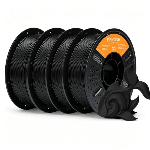 Image of ERYONE Matte PLA Lite 3D Printer Filament 1.75 + /- 0.03mm, Matte Filament 4KG(2.2LBS) Spool, Black