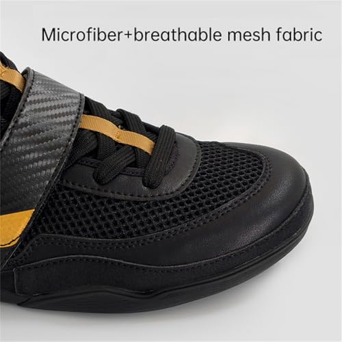 Mens Breathable Boxing Shoes, Professional Wrestling Shoes Fighting Training Combat Boots High Top Fitness Sports Sneakers3