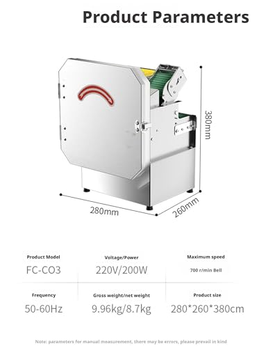Cortadora y picadora eléctrica de vegetales en acero inoxidable miniatura 7