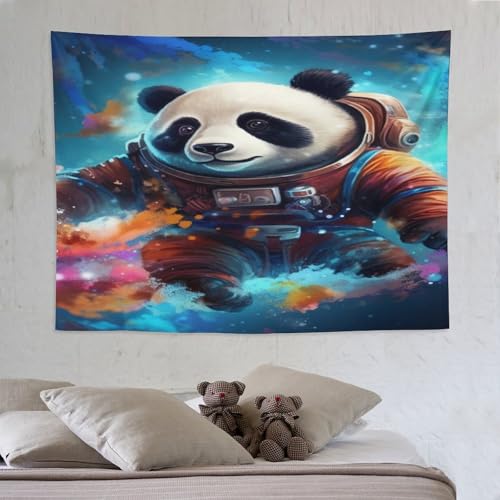 Tapisserie murale panda 150x200 cm en tissu suspendu pour decoration de chambre