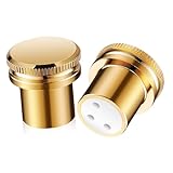 [NUOLUX] 2個 バランス保護キャップ メスコネクタ用 銅製ノイズリダクションケーブルカバー マイクオーディオ機器対応 ダスト防止エンドキャ