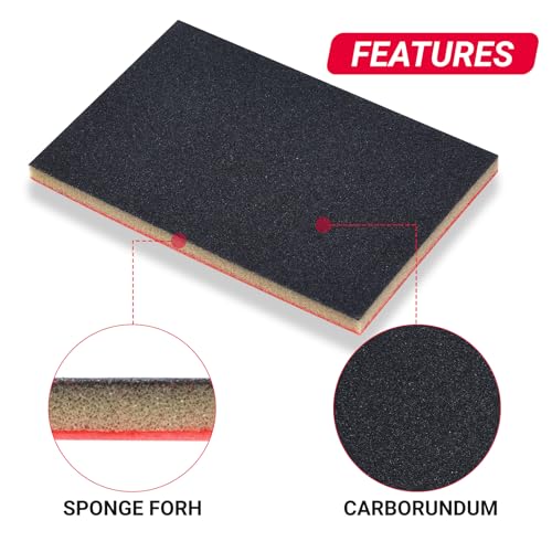 28 PCS 180-3000 Grit Sanding Sponge,Soft Foam Sanding Block,Ultra Fine Sanding Pads Wet Dry Sandpaper Sponge for Model Drywall Metal Wood Furniture Polishing