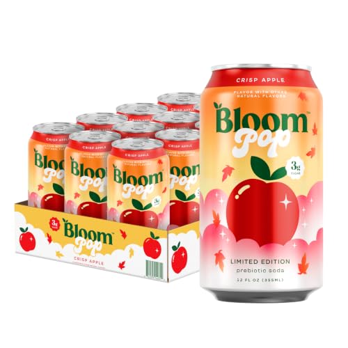 Image of Bloom Pop Prebiotic Soda, Gut Health Support, Crisp Apple, 12 Pack