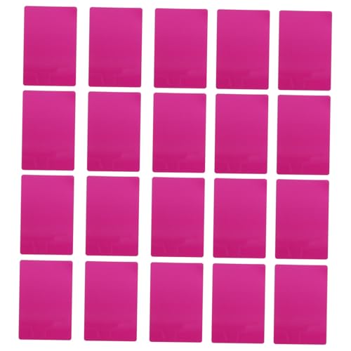 FONDOTIN 50個 メタル ビジネス カード ビジネス カード 印刷可能 滑らか 空白 名前 キュー 彫刻 アルミ マーク 彫刻 カー