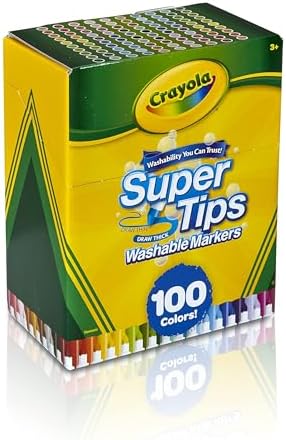 Crayola Super Tips Marker Set (100ct), Fine Point Washable Markers, Teacher Must Haves, Back to School Supplies for Kids & Adults, Art Supplies, Ages 3+ - 3