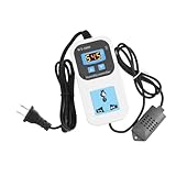 Digital Humidity Controller 0 to 99% RH Hygrostat with Sensor Outlet 110V to 220V for Humidifier Dehumidifier HVAC(US Plug)