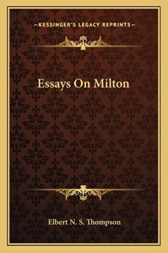 Essays On Milton