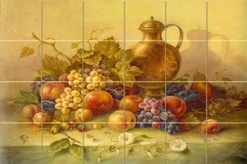 Tile Mural Fruit Bouquet I Corrado Pila Kitchen Wall Backsplash Marble Ceramic - Picture 20 of 27
