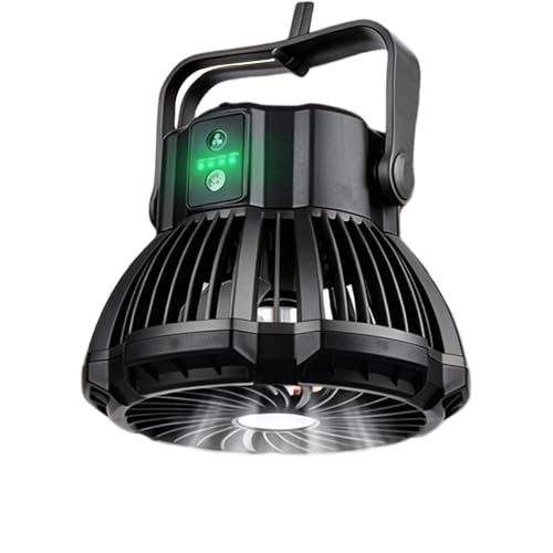 Ventilador de mesa recargable de 3 velocidades con batería de 4000 mAh y luz