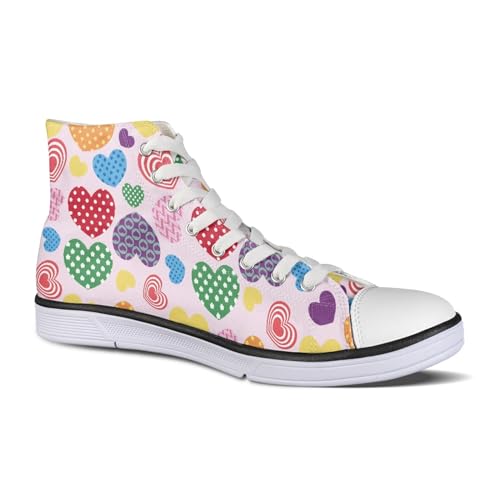 Womens Canvas Shoes High Top Sneakers for Women Classic Lace Up Walking Shoes Personalized Girls Walking Shoes3