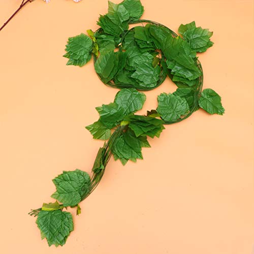 POPETPOP 12 Stuks Grote Blad Wijnstok Decor Planten Wijnstokken Nep Groen Slingers Muur Opknoping Decoratie Voor Huis… - Image 8